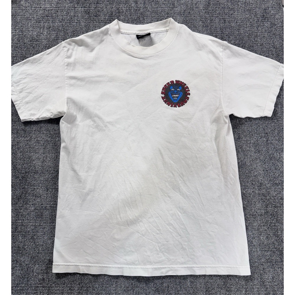 Vintage 90s SANTA CRUZ SPEED WHEELS T SHIRT  NHS Skate Screaming Hand Size M